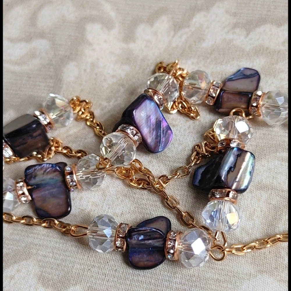 Gold Chain Natural Stone Eyeglass-Mask Lanyard Holder